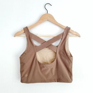 MPG Tan Cross-Back Sports Bra